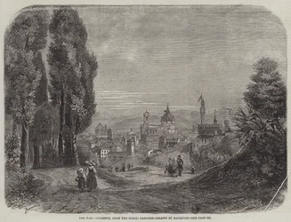 La guerre, Florence, depuis les jardins de Boboli